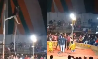 Acróbata se ahorca frente al público durante función de circo