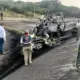 Se incendian trailer y camión tras chocar de frente en carretera de Veracruz; hay un muerto