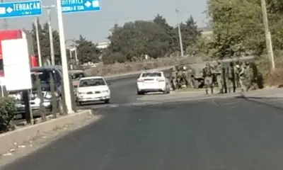 Se enfrentan elementos de Guardia Nacional y presuntos delincuentes en carretera de Veracruz