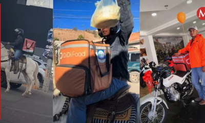 Didi regala motocicleta a repartidor que entregaba pedidos a caballo