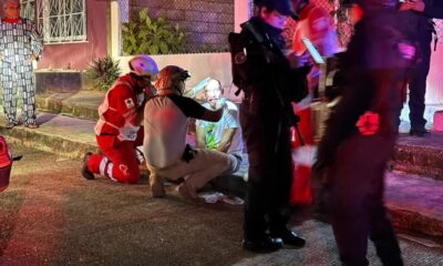 Caminaba durante la madrugada en el barrio La Palma de Acayucan, y le dieron tremenda “zapatiza”.