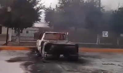Queman ambulancias y patrullas en Doctor Coss, Nuevo León