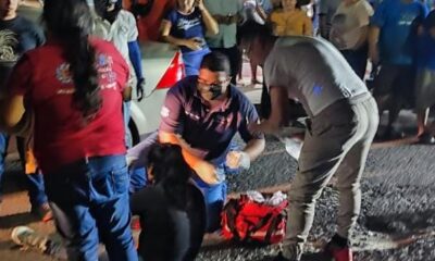 Dama motorizada acabó impactada contra pesado camión en la colonia Hidalgo