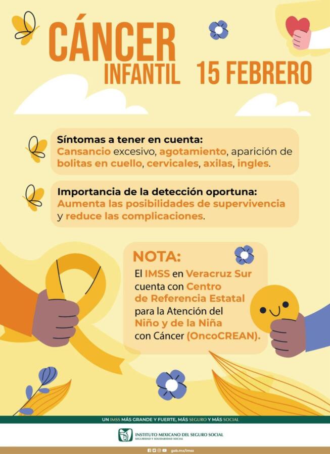 Recomienda IMSS Veracruz Sur Control del niño sano que ayuda a identificar oportunamente cáncer infantil