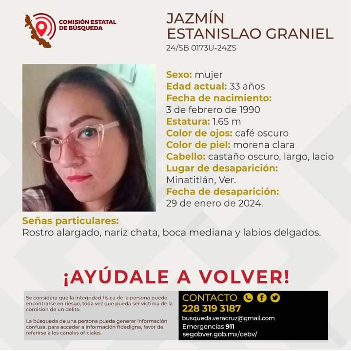 A casi un mes, no hay noticias de Jazmín, desaparecida en Minatitlán, Ver