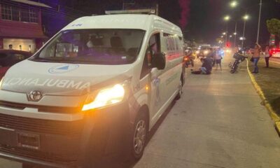 Por librar a peatón, menor en moto derrapó en el Bulevar 