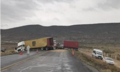 Muere trailero en la Saltillo-Zacatecas; fue impactado por caja que se desprendió de otra unidad