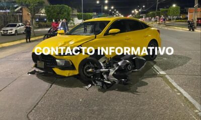 Fuerte choque dejó herido a motociclista en Minatitlán (+VIDEO)