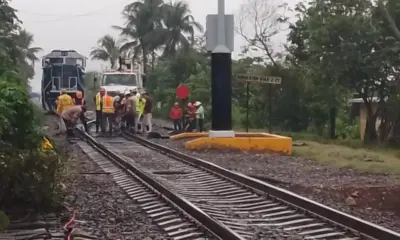 Descarrila tren en Coatzacoalcos, suspenden corrida a Salina Cruz, Oaxaca