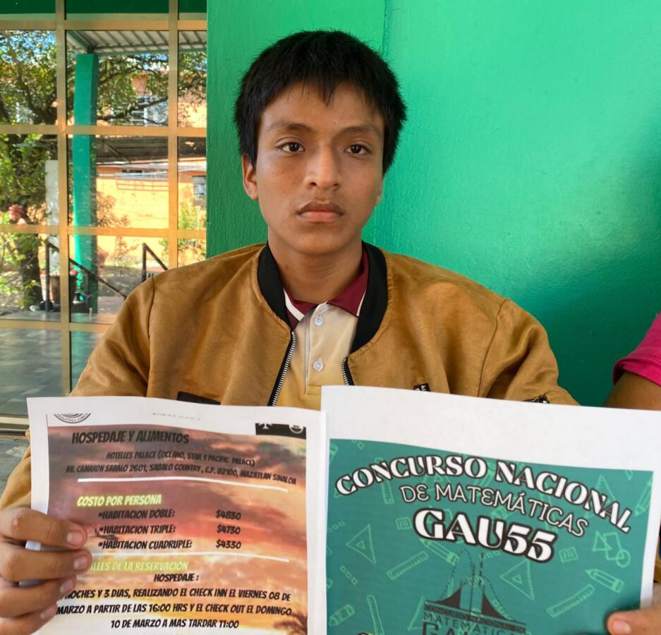 Gracias al apoyo ciudadano, minatitleco podrá viajar a las olimpiadas de matemáticas