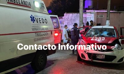 Encontronazo entre taxi y camioneta en El Palmar; dos heridos 