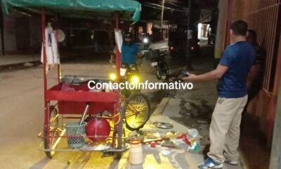 Camioneta impactó a vendedor de elotes y esquites 