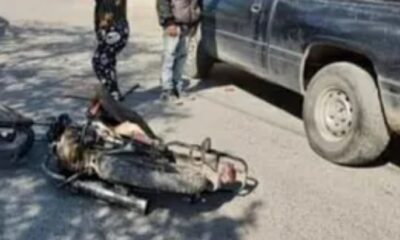 Familia que viajaba en moto se accidenta en Ciudad Victoria; iban a dejar a su sobrina de 4 años al kinder