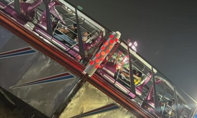 VIDEO | A punto de la desgracia en uno de los juegos de la feria en la Unidad Deportiva de Minatitlán