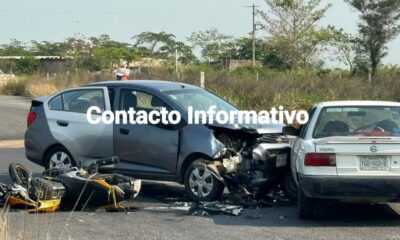Encontronazo en Las Matas; mujer herida en moto