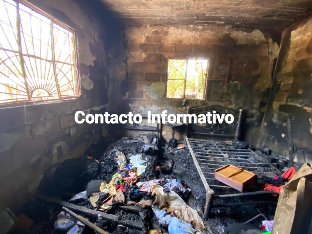 Corto circuito dejó sin hogar a una familia en Mapachapa; los afectados solicitan el apoyo ciudadano 