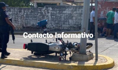 Encontronazo entre moto y carro en Minatitlán; un herido 