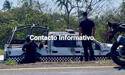 Tres policías heridos por volcadura de patrulla en Cosoleacaque, Ver.