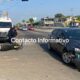 VIDEO |   Motociclista se pasó el alto en la Justo Sierra y acabó impactando a carro particular; resultó herido