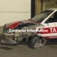 Fuerte choque protagonizó el taxi 2565 de Minatitlán