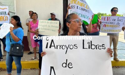 Se manifestaron vecinos en las afueras del Complejo exigen un alto a los despojes de amoniaco