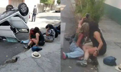 Viral. Jóvenes sufren fuerte accidente y se toman una ‘selfie’