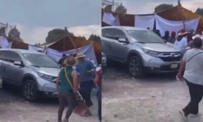 ¿Qué pasó en Xonacatlán? Ráfaga de viento desploma lona y estructura metálica en mitin de Alfredo González, candidato de Morena; se reportan heridos