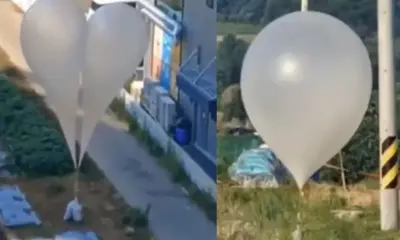 Además de misiles, Corea del Norte lanza globos con basura a Corea del Sur