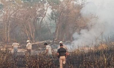 SE INCENDIA ÁREA CON AZUFRE EN JÁLTIPAN.