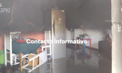 Por corto circuito se incendió vivienda en Minatitlán