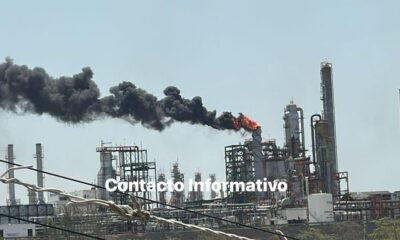 Desfogue en refinería Lázaro Cárdenas