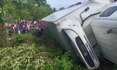 Rapiñan tráiler cargado de carne de res y cerdo