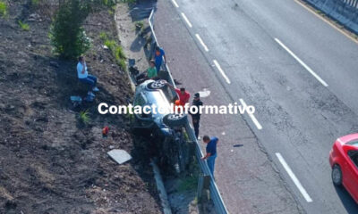 Grave volcadura a la altura de la Patria Libre