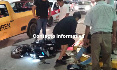 Grave accidente en moto en Minatitlán; dos heridos por el percance