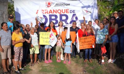 Callejón Ignacio Allende, otra zona de Cosoleacaque beneficiada con ampliación de red eléctrica.