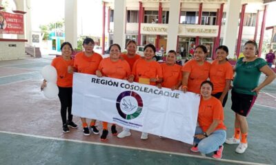 Para conmemorar el Día Naranja, Cosoleacaque participa en actividades deportivas en Chinameca.