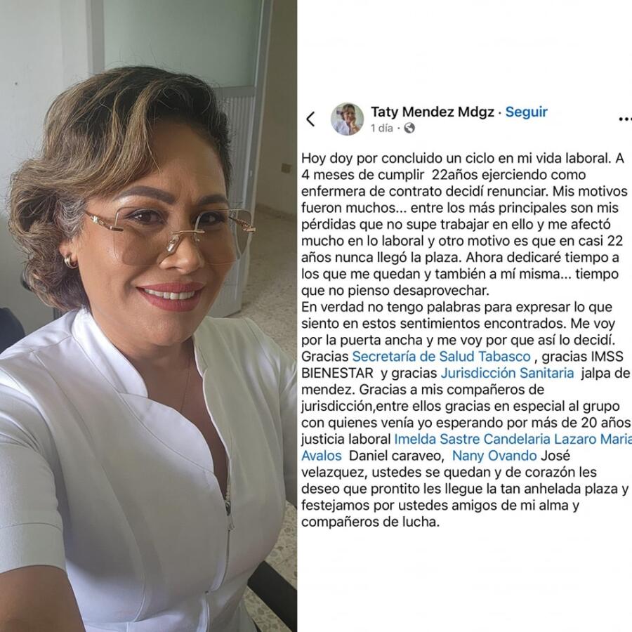 Enfermera trabajó más de 20 años y nunca logró recibir su plaza.