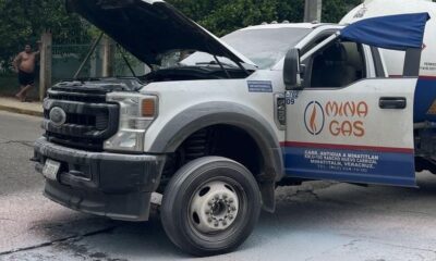 Conato de incendio de pipa de gas en Cosoleacaque