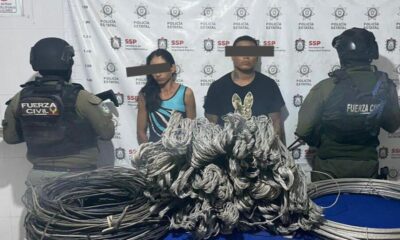 Detienen a roba cables en Coatzacoalcos