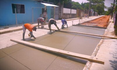 Se moderniza Cosoleacaque con más obras de pavimentación.