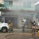 Alerta por incendio de dos locales en la colonia Centro de Minatitlán.