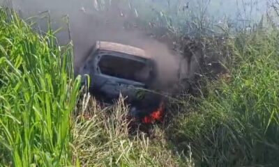 Milagrosa sobrevivencia de chofer tras incendiarse su vehículo en carretera de Coatzacoalcos a Minatitlán