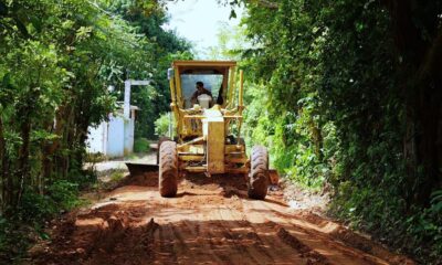 Rehabilitan camino ejido José F. Gutiérrez a la localidad de Hibueras.