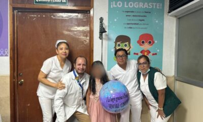 Gracias al IMSS Veracruz Sur Leilani vence al cáncer y toca la campana de la vida