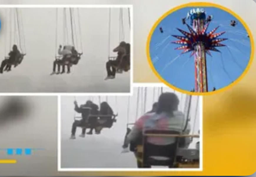 Personas quedan ATRAPADAS a 70 metros de altura en ‘Supergirl’ de Six Flags México