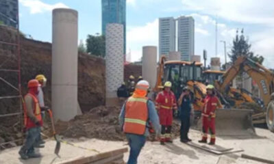 Dos trabajadores mueren al quedar atrapados durante derrumbe en obra del distribuidor Atlixcáyotl