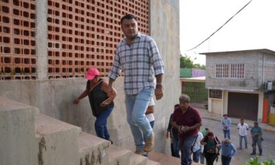 Alcalde de Cosoleacaque inspecciona trabajos en el mercado Rafael Hernández Ochoa.