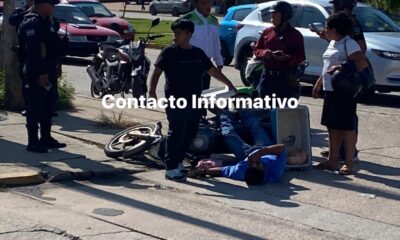 Motociclista l3sion@d0 en @ccident3 de tráfico en Minatitlán; conductor del vehículo se da a la fuga.