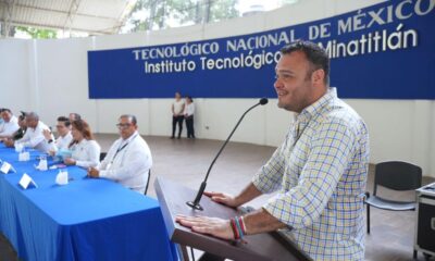 Entrega Ponciano Vázquez Parissi 345 mil pesos a jóvenes deportistas del TEC de Minatitlán.