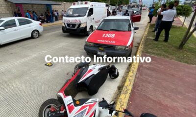 Grave carambola en la Justo Sierra; una dama les!ionada y severos daños